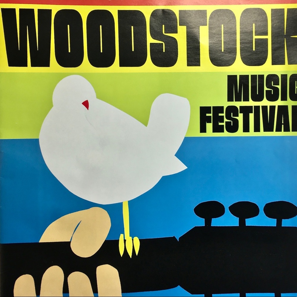 1969 Woodstock Collection Original 2 Tickets 1 Flyer 2 Magazine 2 Albums Stamp